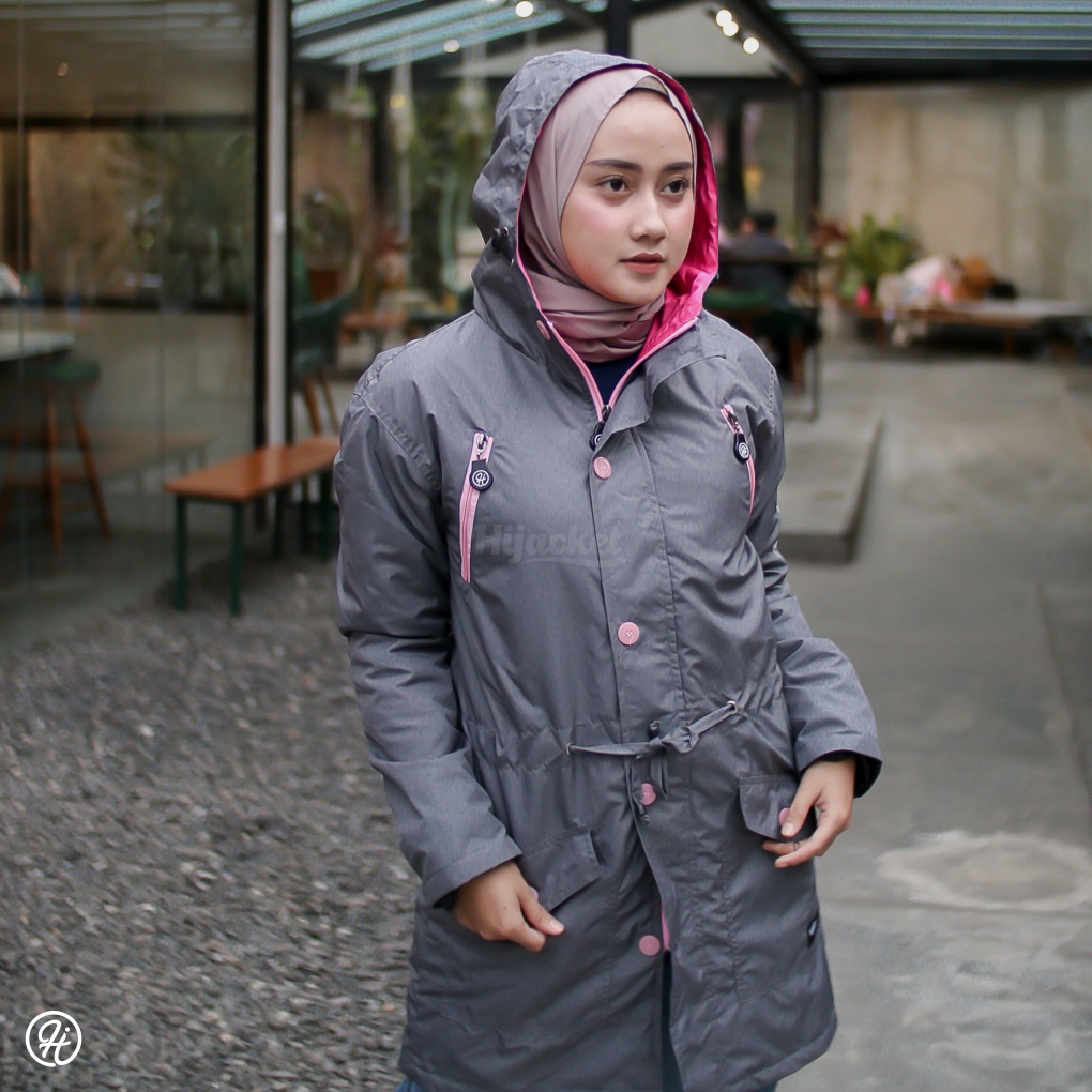 ⭐️BEST SELLER⭐️ Jaket Parka Wanita Muslimah Hijaber - Hijaket Montix Panjang Waterproof Anti Air