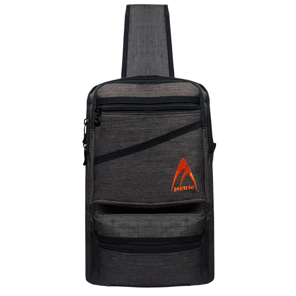 SHOPEE 6.6 SUPER SALE!! Metric Tas Slingbag Pria Sporty Baepack Gadget Selempang Outdoor - Black