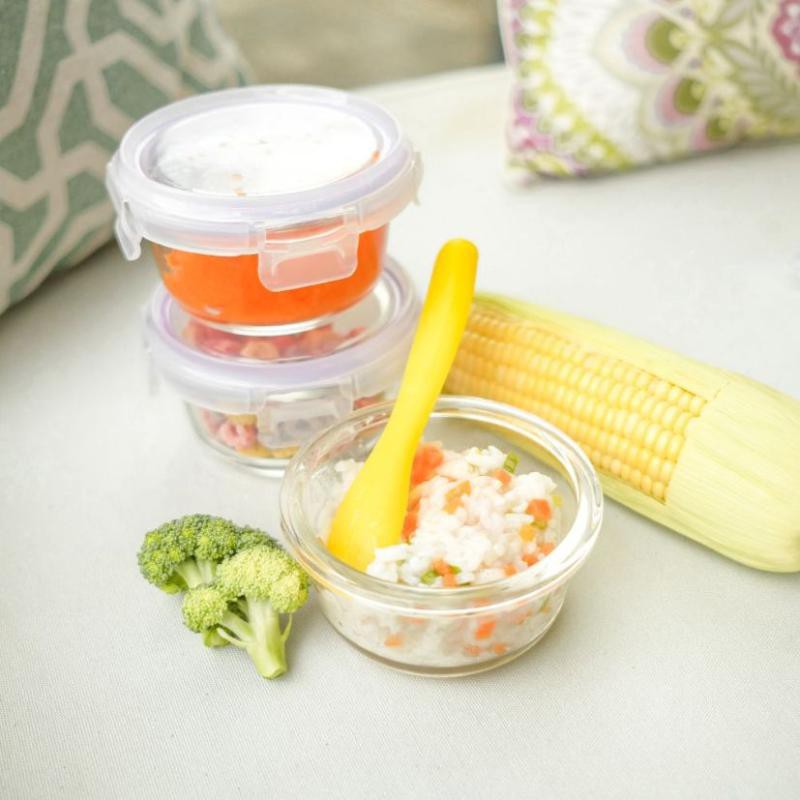 Little Dimple Food Container isi 3pcs x 240ml Kontainer MPASI Baby