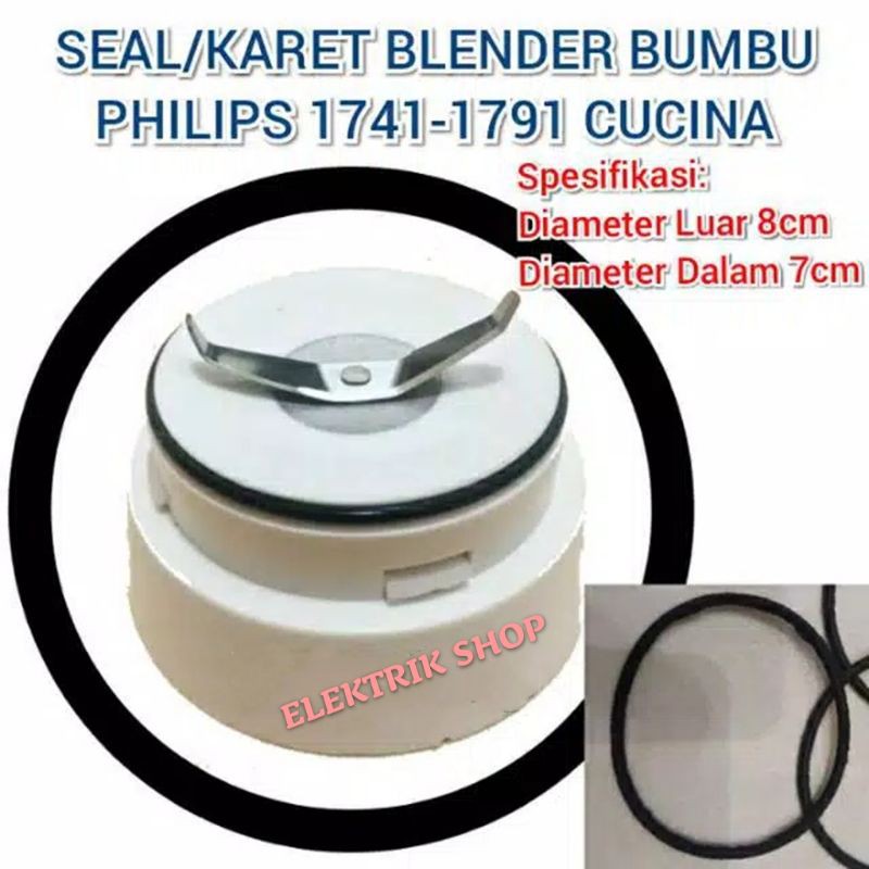 KARET SEAL ANTI BOCOR UNTUK PISAU BUMBU BLENDER CUCINA HR1741 HR1791 HR1731