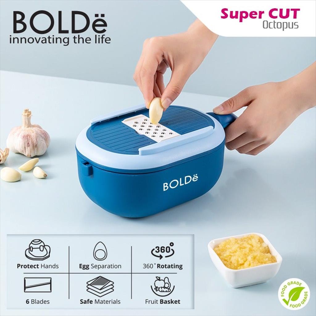 BOLDe Alat Pemotong Kentang Sayuran - Parutan Sayur Buah Multi Slicer Serbaguna Super Cut OCTOPUS