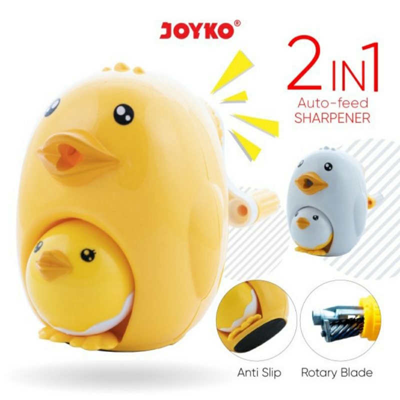 

Serutan Rautan Pensil Putar Sharpener JOYKO A-148 2 in 1