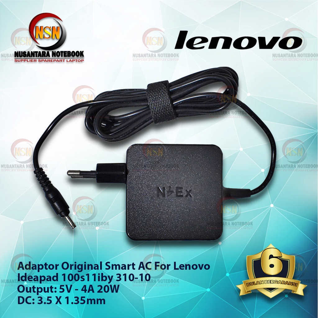 NBEX ADAPTOR for Lenovo 5v 4a Ideapad 100s-11iby 310-10