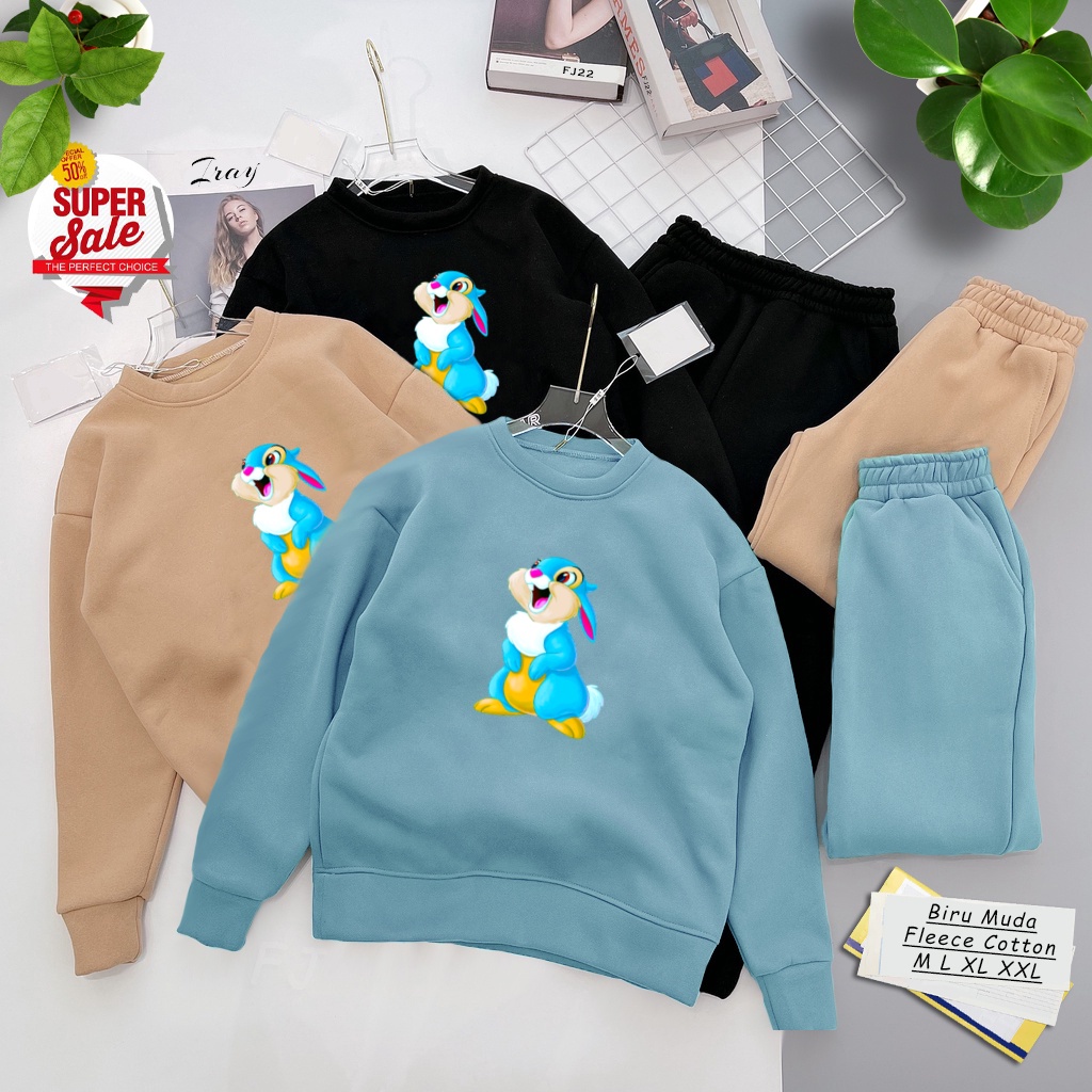 🅳🅵 Sweater Rabbit Happy Sunday | Sweter Pria &amp; Wanita | Dhea Fashion