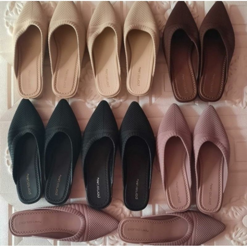 SANDAL SLOP / SPATU SLOP / SLIP ON / SLOP PEREMPUAN PORTO LADY STYLE PAI