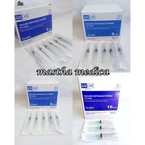 Disposable Syringe With Needle Gidcare Box