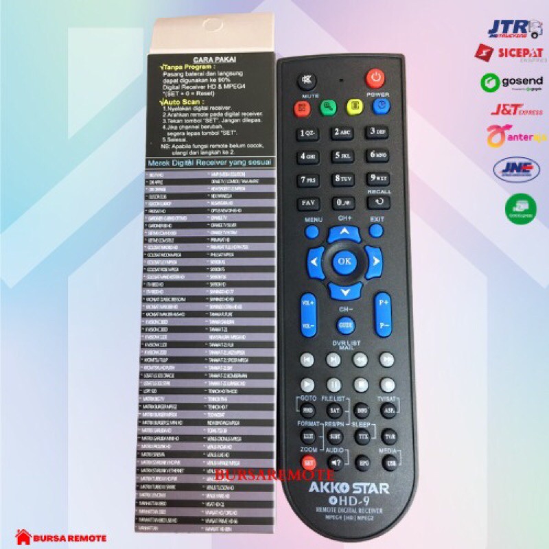 Remote Multi Receiver / Parabola Mp4 HD 16 Ecer Dan Grosir