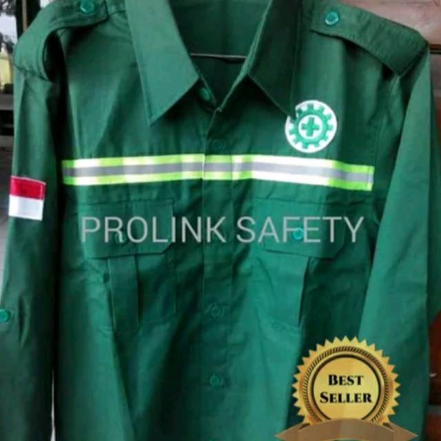 SERAGAM SAFETY HIJAU LUMUT