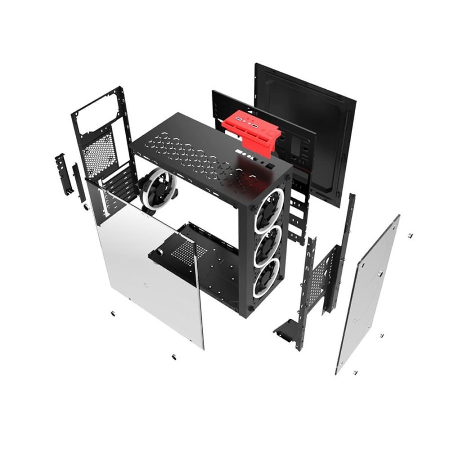 Casing PC Armaggeddon Kagami K5 Tempered Glass