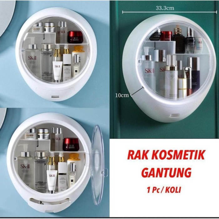 Oval Rak Kosmetik Dinding Rak Obat Kosmetik Gantung Dinding Tempel