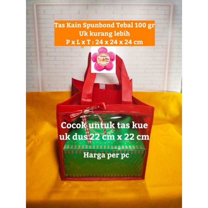 

Tas Kain Bingkisan Souvenir Gift Bag Kantong Mika Merah 24
