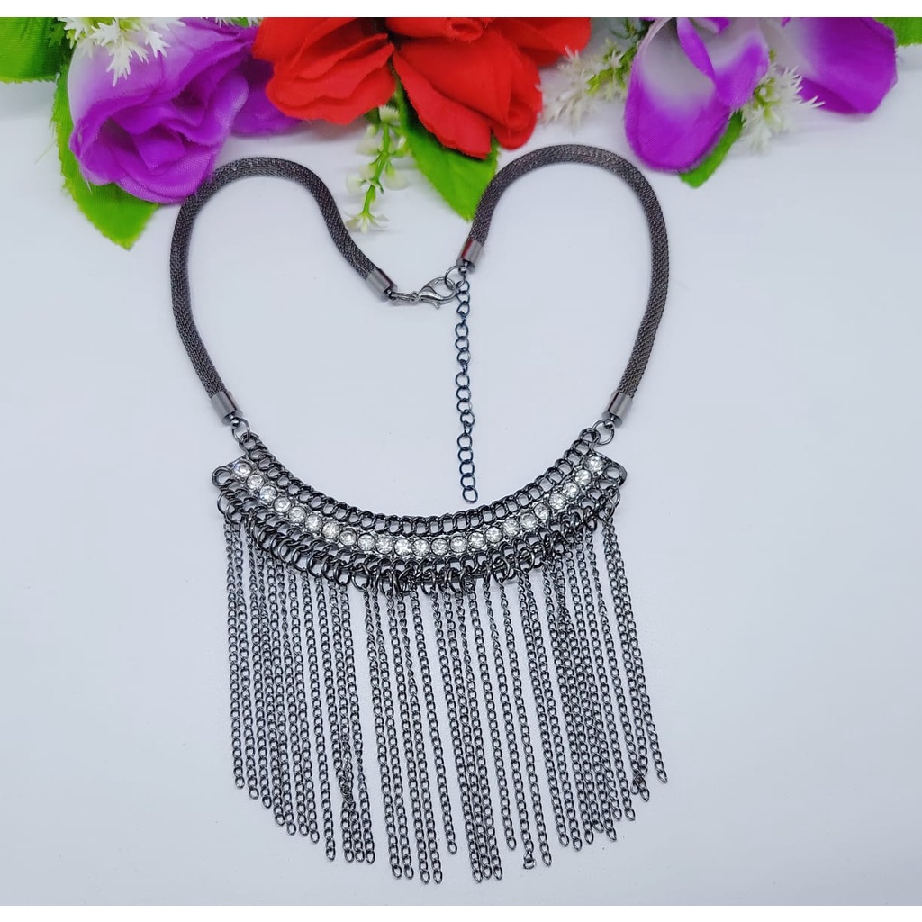 Aksesoris kalung fashion kalung elegan kalung hijab aksesoris cantik kalung daun elegan cantik Q-S