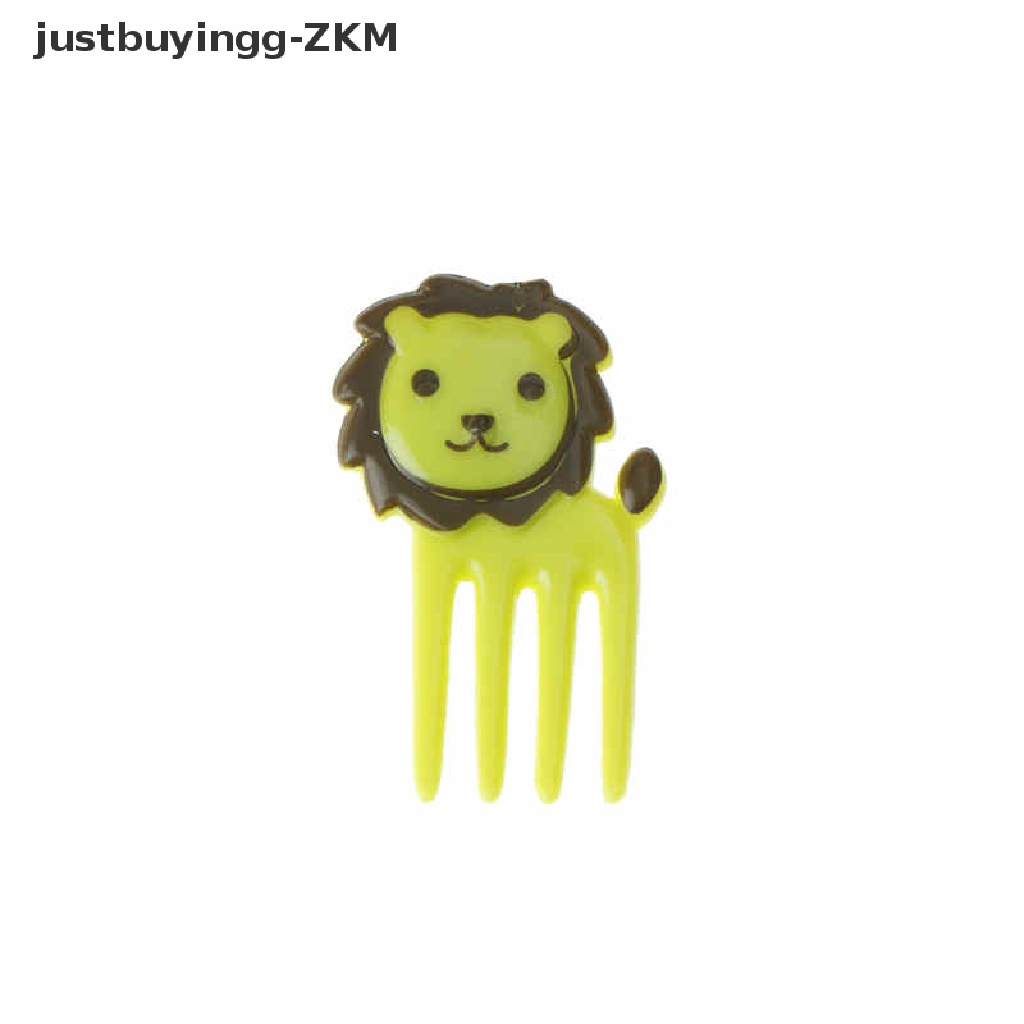 [justbuyingg] 10pcs/set kids Animal Cartoon Fruit Fork Sign Fruit Toothpick Bento Lunch Decor [zkm]