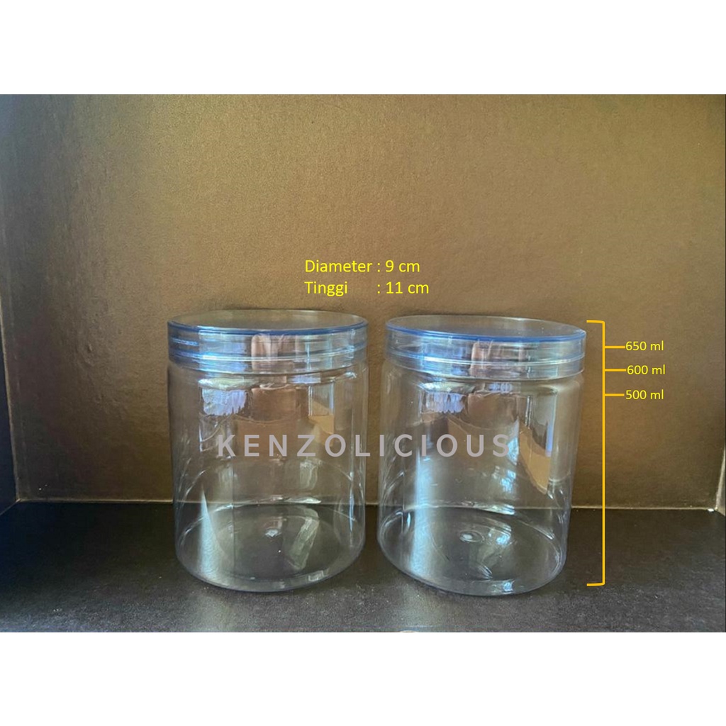 Toples Plastik Ulir 650 ml / Jar Toples Plastik Bening 600 ML / Toples Plastik Ulir Bening 650 ml