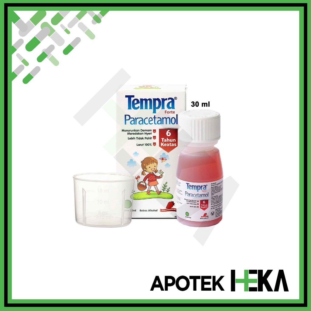 Tempra Syrup Forte Sirup Demam Anak 30 / 60 ml Grape / Strawberry (SEMARANG)