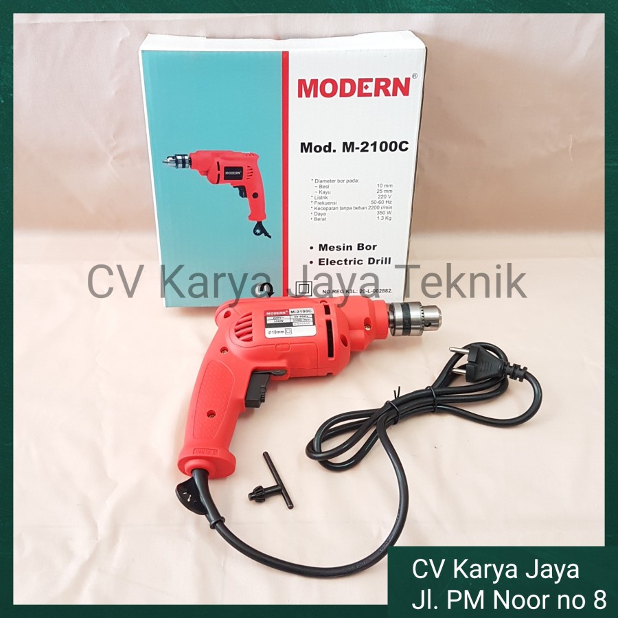 Bor Modern M-2100C / Bor Listrik M 2100 C / Electric Drill 350 Watt