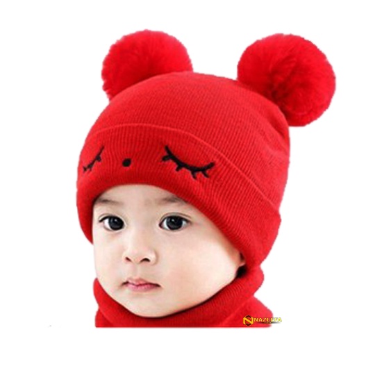 KUPLUK BALITA MOTIF SLEEP / TOPI KUPLUK BAYI USIA 0-18 BULAN / KUPLUK ANAK LUCU