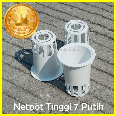 Netpot 7cm Tinggi Putih Diameter 5cm Tebal - Netpot 7 Cm Hidroponik Grosir Murah