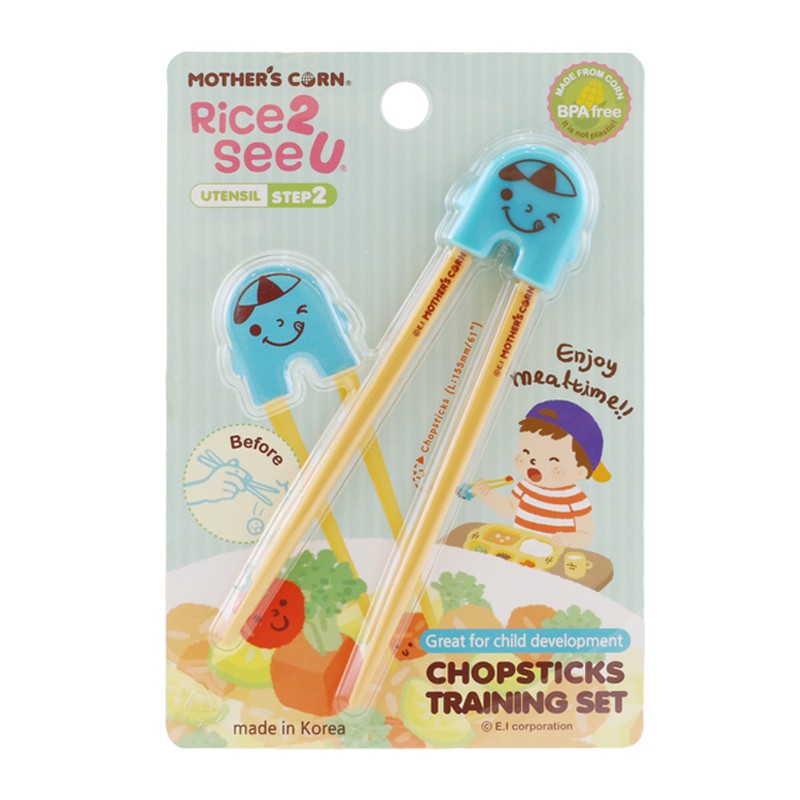 Mother’s Corn - Chopsticks Training Set BLUE