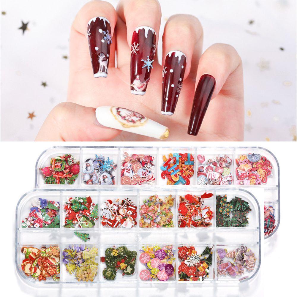 Preva Nail Art Glitter Sequin Natal Stocking Ghost Skeleton Witch Glitter Untuk Kuku