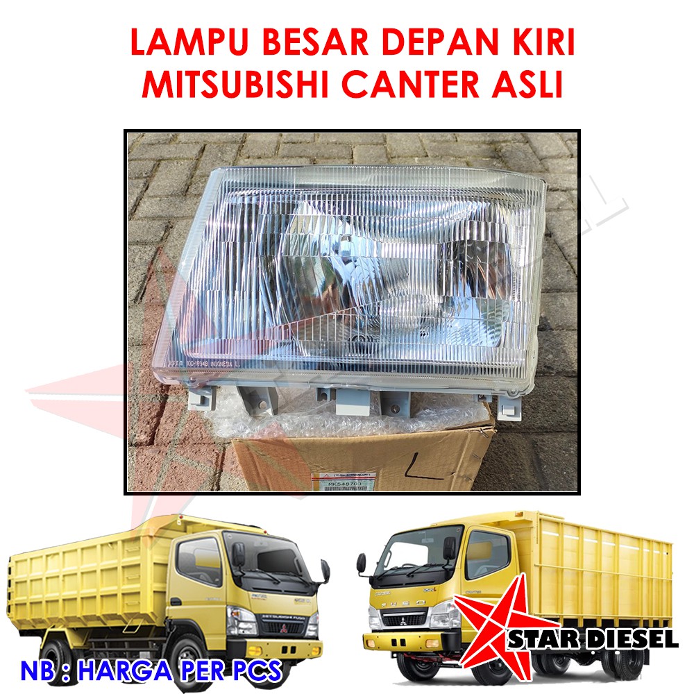 MK548703 HEAD LAMP KIRI MITSUBISHI CANTER PS110 PS125 PS136 LAMPU BESAR KIRI CANTER LAMPU UTAMA  KIR