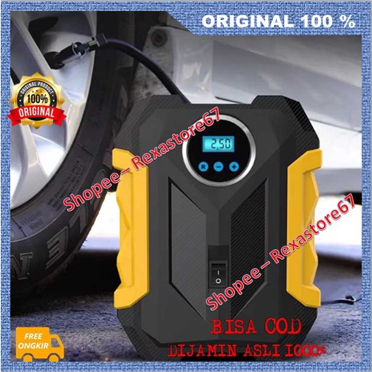 Pompa Ban Mobil Truk Motor Elektrik & Cek Tekanan Angin Digital ASLI