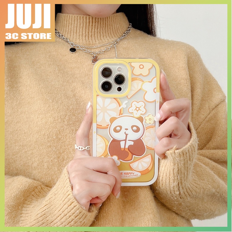 360 Derajat Bentuk Kartun panda° Case Transparan Shockproof Cover iphone x xs xr xsmax 11 12 13 pro max