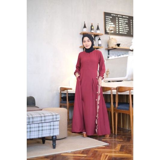 GAMIS KEKINIAN°°NADIRA DRESS ORI AMELIA°°GAMIS ITYCREPE°°