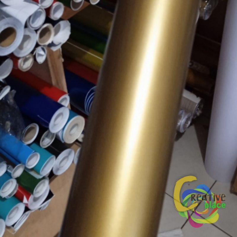 STICKER SKOTLET MOTOR WARNA GOLD / EMAS