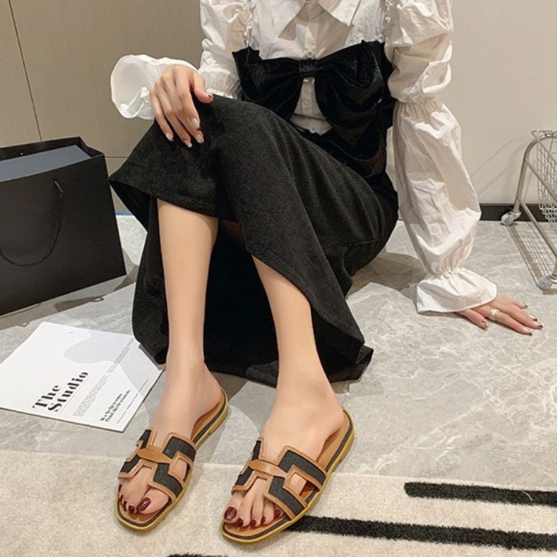 RYX - Camlet Square Sandal Slip On Wanita Fashion Casual - Ori Import