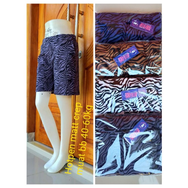 Hot pants crep/kulot pendek crep wanita/celana pendek wanita/celana pendek zebra,etnik,polos,kotak,salur