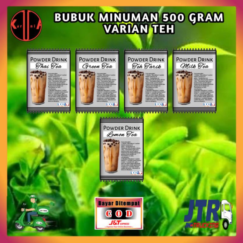 Bubuk Minuman Kekinian Rasa Teh Thai Tea Green Tea 500 Gram