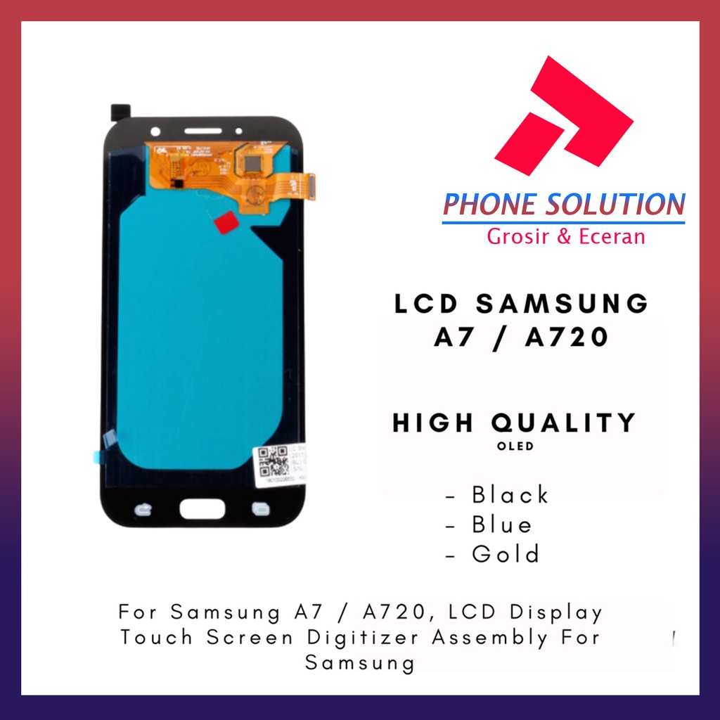 LCD Samsung A7 A720 2017 Fullset Touchscreen // Supplier LCD Samsung - Garansi 1 Bulan