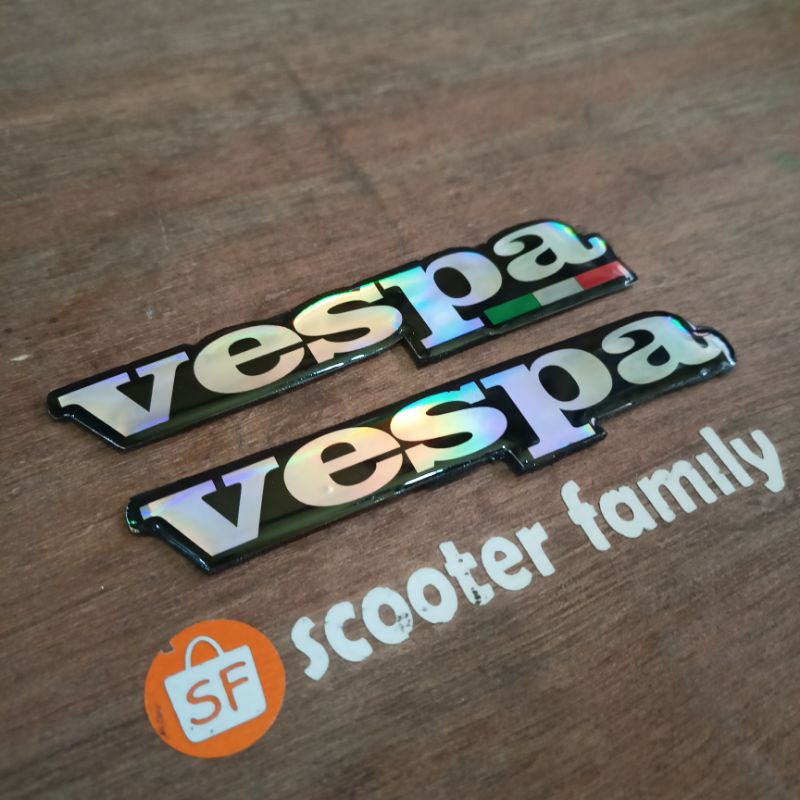Emblem emblim vespa super sprint px excel exclusive bahan stiker resin