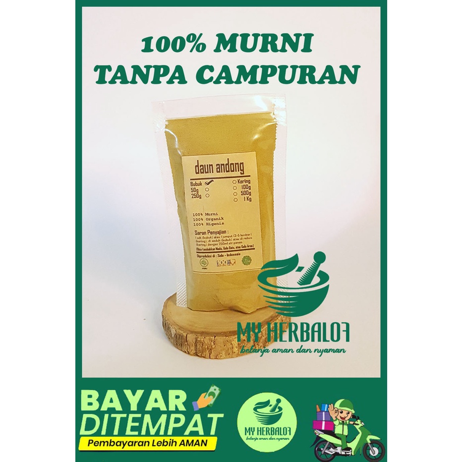 

Herbal Daun Andong / Andongan Merah Bubuk / Cordyline Fruticosa / Bubuk Halus / Murni Tanpa Campuran