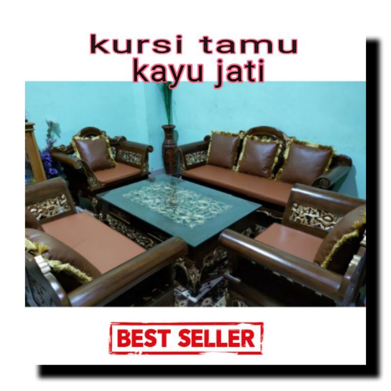 KURSI MADURA GARENG KURSI TAMU UKIR JATI JEPARA