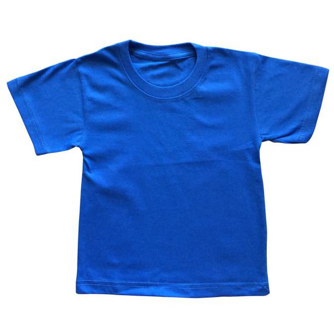 Kaos Polos Anak Biru Muda