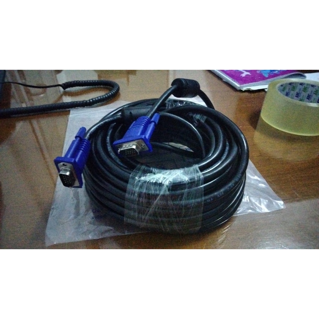 Kabel VGA 10 meter ini berkualitas bagus kabel vga 10m untuk proyetor, led dl