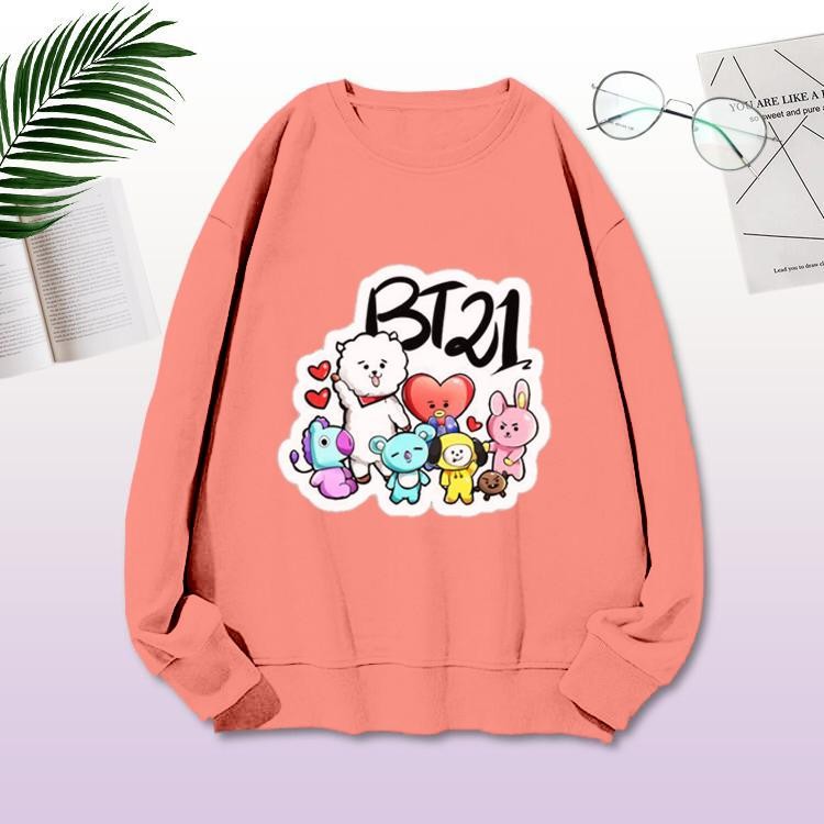 Sweater BTS-Sweater Lengan Panjang BT21 TTDD