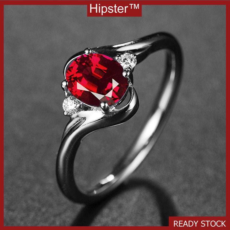 Retro Fashion Elegance Inlaid Ruby Adjustable Ring