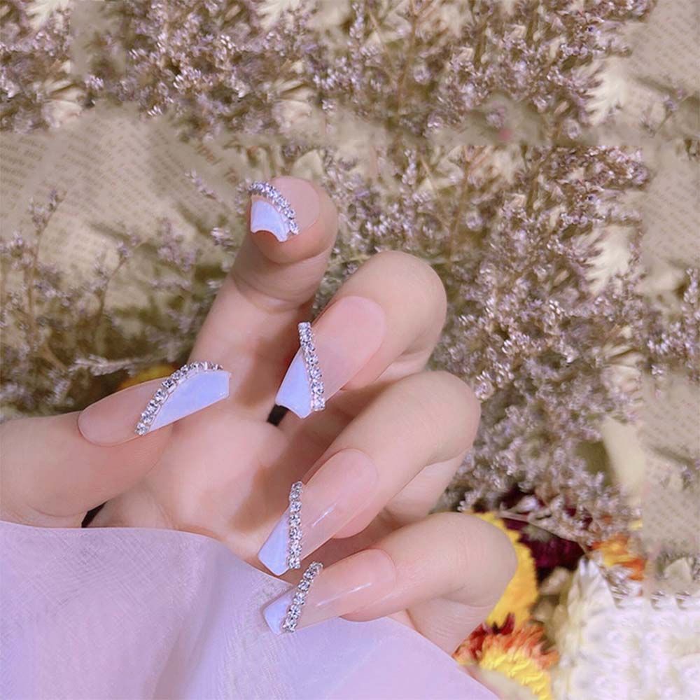 Mxbeauty Rantai Berlian Imitasi 3D Bahan Metal Gaya Jepang Untuk Dekorasi Nail Art