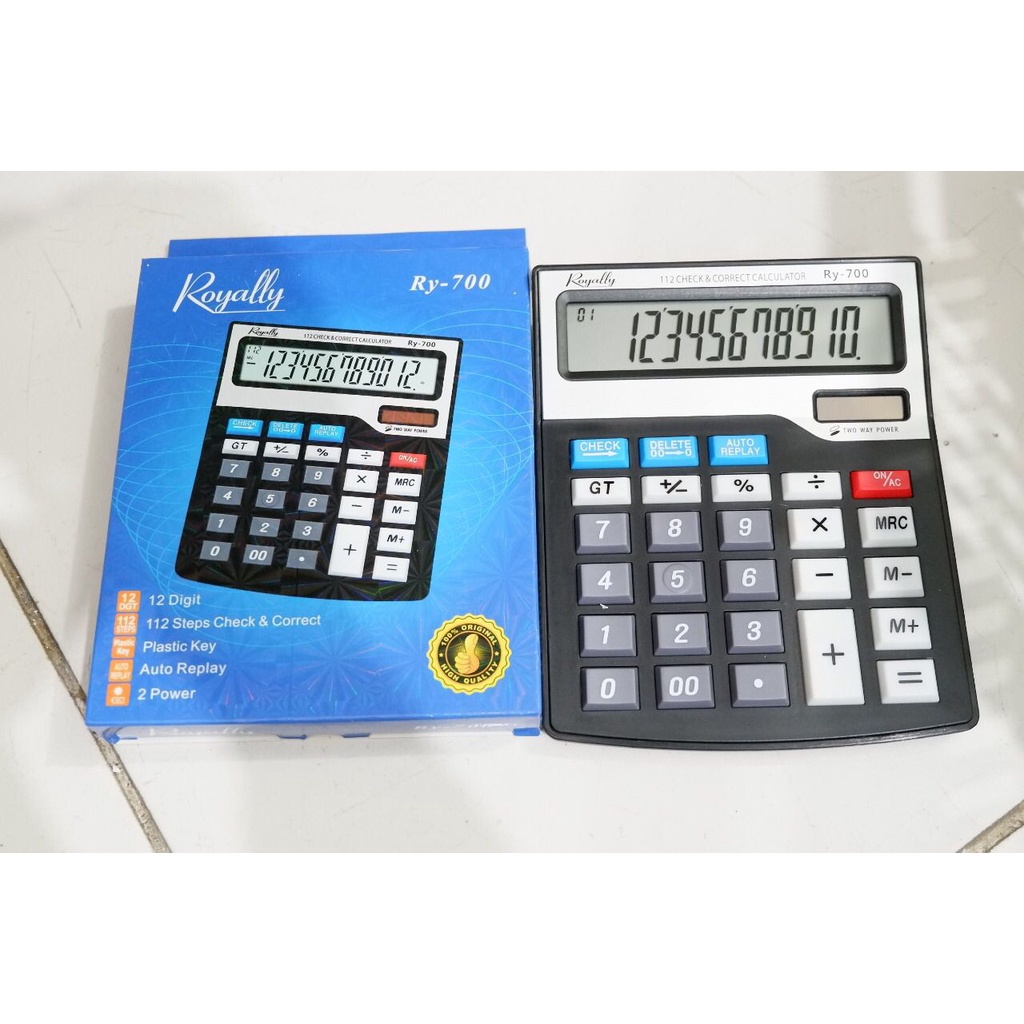 

Royally Calculator 12 Digit RY-700 Check Correct