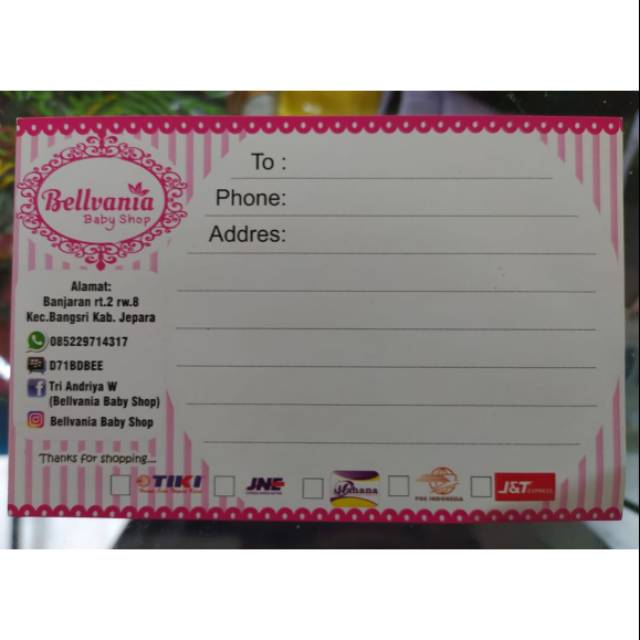 

Stiker Pengiriman Olshop