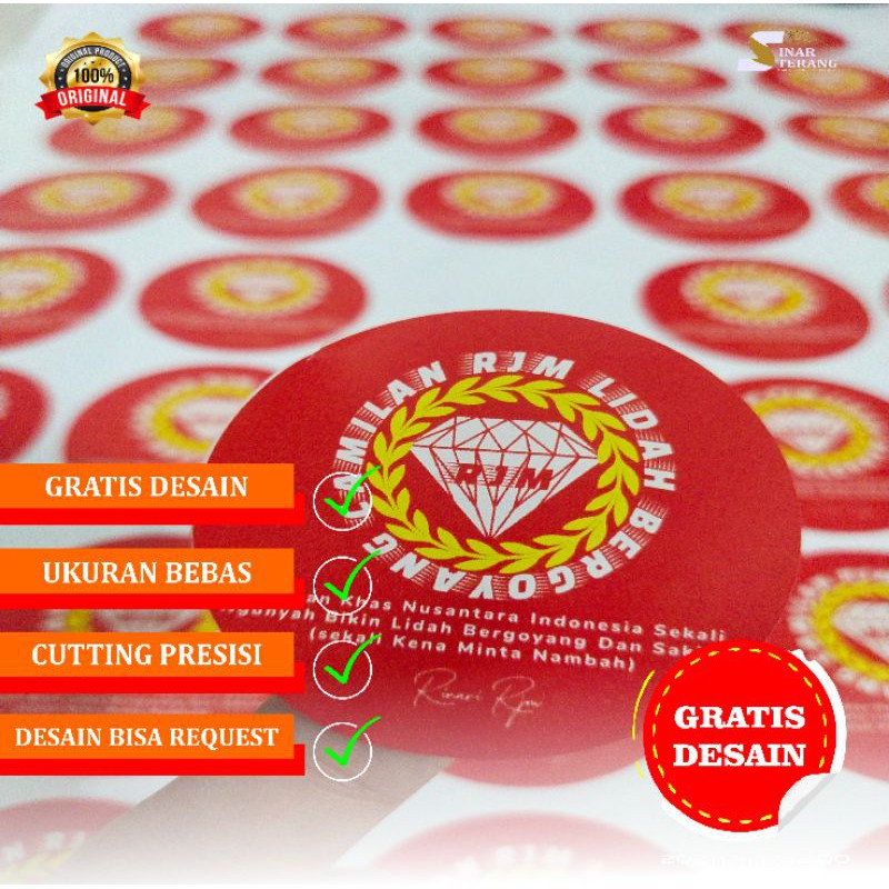 

Stiker Label Kemasan Murah dan Berkualitas untuk Label Makanan dan Minuman Proses 1 hari jadi tot