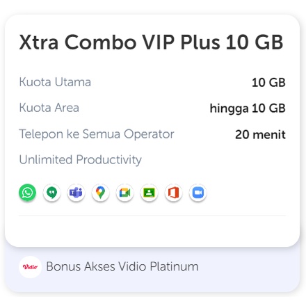 XL XTRA COMBO BARU & VIP 5GB Plus 10GB DATA INTERNET 28 hari KUOTA PAKET