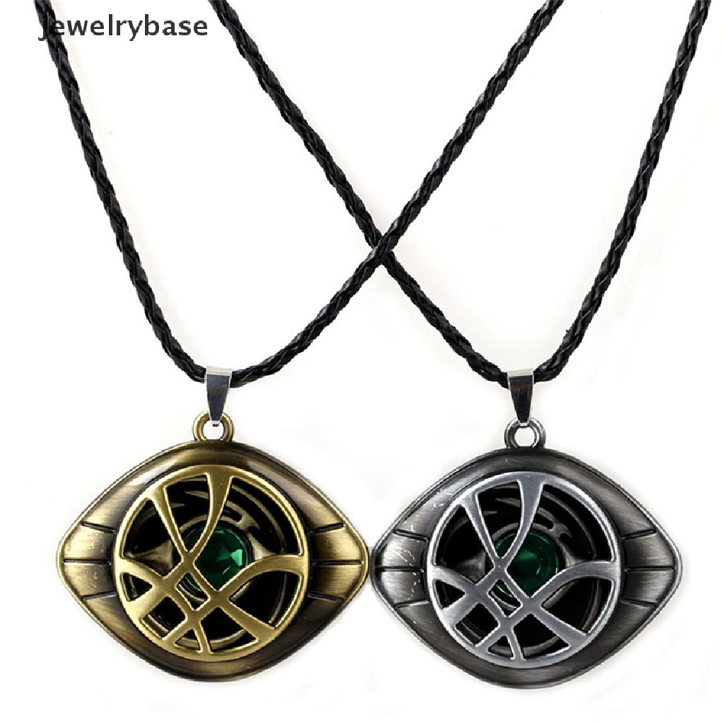 Kalung Tali Kulit Dengan Liontin Mata Agamotto Doctor Strange Kristal Antik Untuk Cosplay