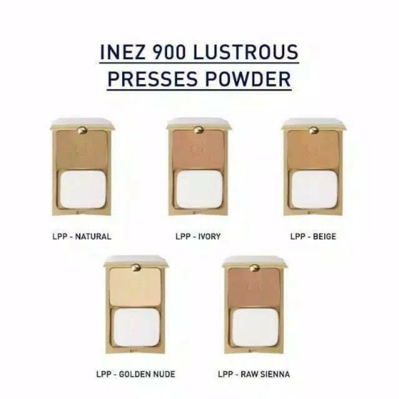 Inez 900 Lustrous Pressed Powder TEMPAT KACA / REFFIL ~ ORIGINAL 100%