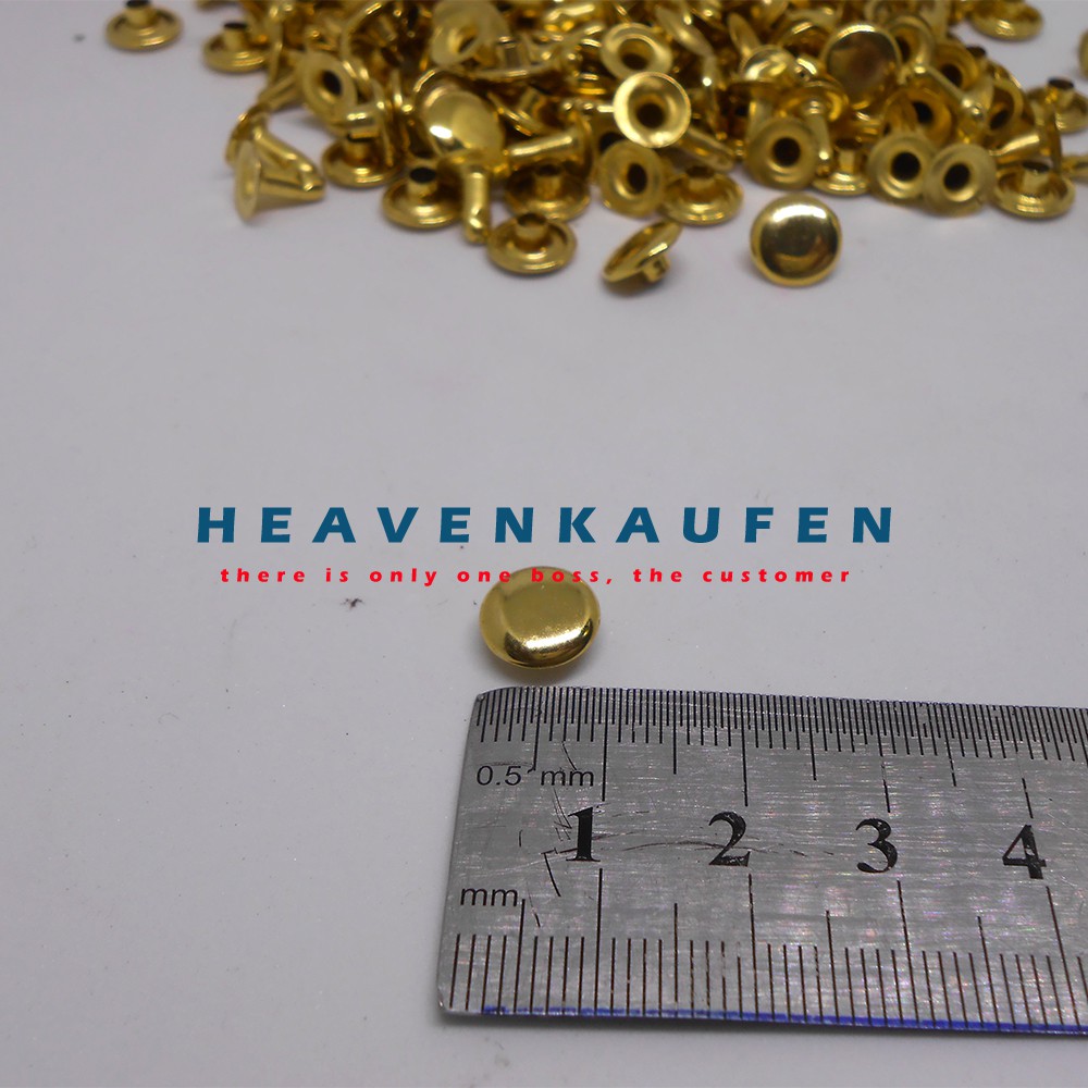 Paku Keling Centang/Gepeng Gold (Emas) 9 mm Harga per pack isi 50 pasang