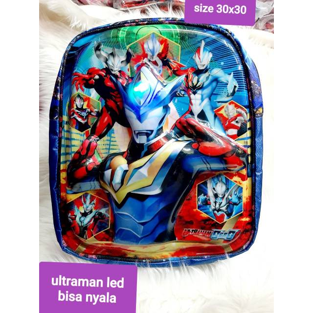 Tas ransel anak ultraman LED