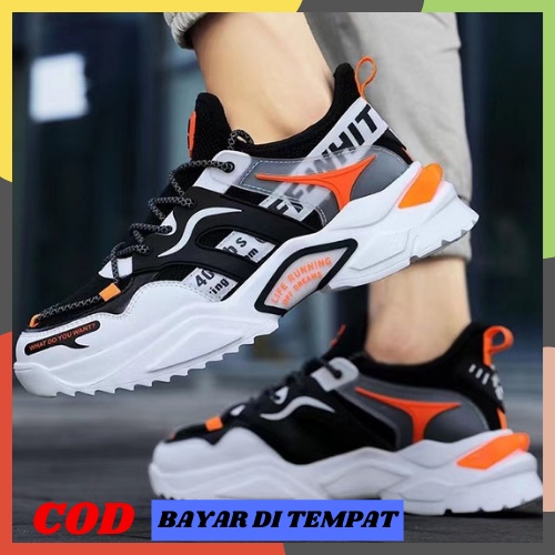 SS-SP01 Sepatu Sneakers Sport Pria Running Olahraga Casual Travelling Import Keren Warna Terang Stabilo